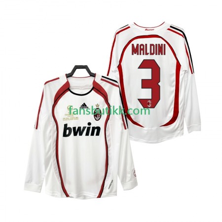 Fotballdrakt AC Milan MALDINI 3 2006 2007 Retro Bortetrøye Langermet